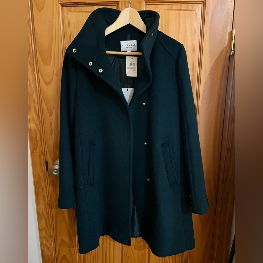 Dark Green Cole Haan Coat